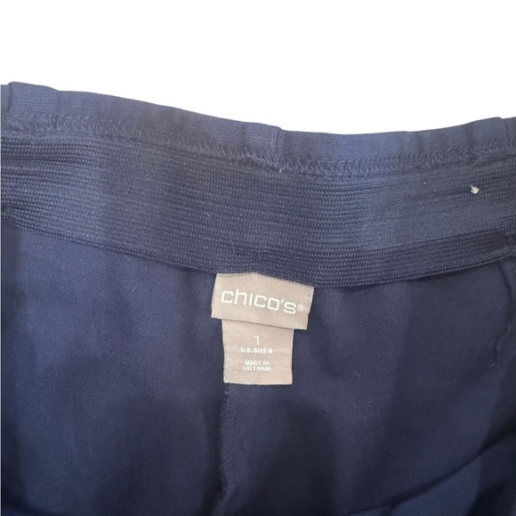Chico's Blue Straight-Leg Trousers Size 1 (10) - Picture 2 of 5